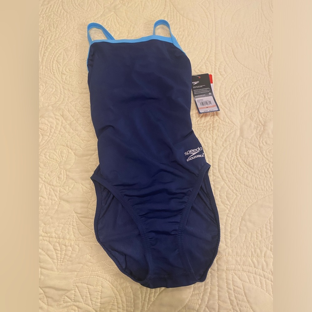 Speedo Navy/ light blue Endurance Swimsuit Size 28